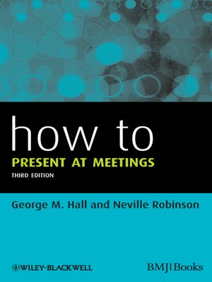 cover image of How to Present at Meetings